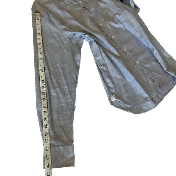 Joseph Abboud Shirt Collar Button Down Cotton Blue White Non Iron Mens Size XL - Picture 5 of 8